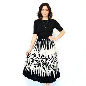 Kaktus Womens Midi Skirt Sz M Whimsigoth Witchy Halloween Steampunk Embellished